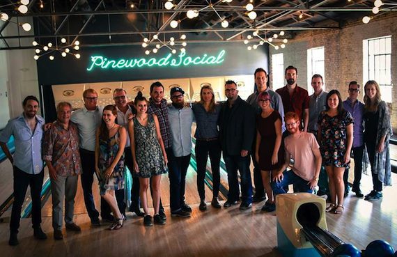 A variety of music supervisors, songwriters, composers, and ole and BMI staff attended, including (pictured from left to right) Andrew Petroff (ole songwriter/producer), Stacy Widelitz (Composer), John Ozier (ole, GM Nashville Creative), Jesse Lee (ole songwriter), Gilles Godard (ole, VP Business Development), Emily Mueller (ole, Creative Manager), Ben Strain (ole, Creative Director), Toddrick Spalding (Trailer Park), Kasey Truman (Chop Shop Music), Randall Foster (ole, Sr. Director, Sync & Licensing), Jim Scherer (Whizbang, Inc), Jazz Godard (Hummingbird Productions), Chris Clark (Leo Burnett), Aaron Howard (Hummingbird Productions), Guinn Rogers (Hummingbird Productions), Jeremy Ash (BMI), and Penny Everhard (BMI).
