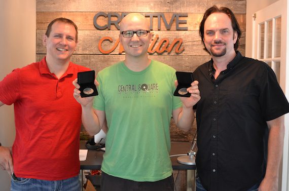     Pictured (L-R): MusicRow Chart Director Troy Stephenson, Luke Laird, and MusicRow Owner/Publisher Sherod Robertson.