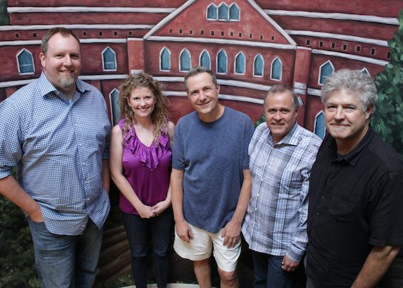 Pictured (L-R): Brian Bradford (Director Administration), Carrie Gallo (Creative Director), Jim Collins, Billy Lynn (Vice President Creative), and Daniel Hill (President).