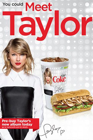 Taylor-Swift-Subway-1989-New-album-pop-release-partnership-subway