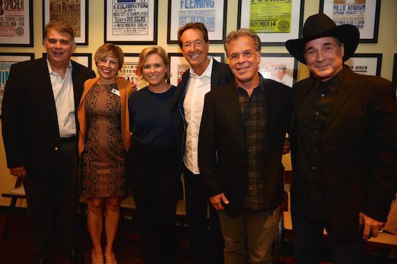 Pictured (L-R): ACM CEO Bob Romeo, the Country Music Hall of Fame and Museum’s Ali Tonn, ACM’s Lisa Lee, ACM Awards Executive Producers Barry Adelman and Richard A. “Rac” Clark, and superstar Clint Black. Photo by Jason Davis.