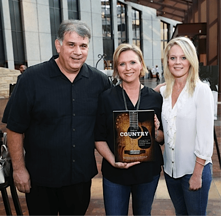Photo: ACM CEO Bob Romeo (left) and ACM EVP/Managing Director Tiffany Moon (right) pose with ACM SVP and This is Country: A Backstage Pass to the Academy of Country Music Awards author Lisa Lee (center) at the Country Music Hall of Fame and Museum in Nashville, TN.  (Photo Credit: Terry Wyatt / Courtesy of Academy of Country Music)