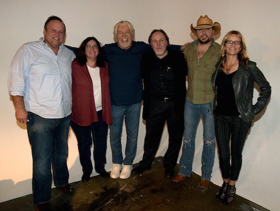 Pictured (L-R): Tom Forrest, executive producer; Margaret Comeaux, CMT executive producer; Bob Seger; Bill Flanagan, CMT executive producer; Jason Aldean; Kathryn Russ, executive producer. Photo: Rick Diamond/Getty Images