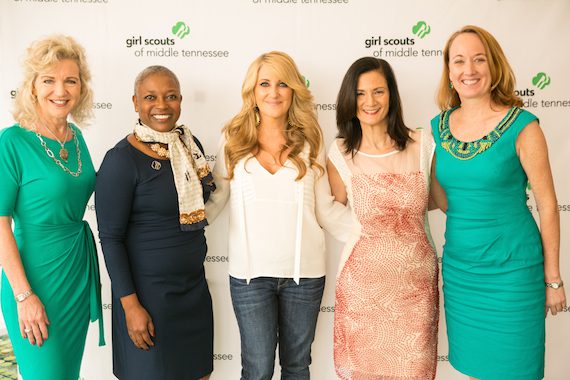 Pictured (L-R) Lisa Harless, Senior Vice President Regions Bank, Agenia Clark, President and CEO Girl Scouts of Middle Tennessee, Lee Ann Womack, Leslie Fram, CMT Vice President,Music Strategy, Lucia Folk, CMT Vice President, Public Affairs. Photo: Mandy Whitley Photography