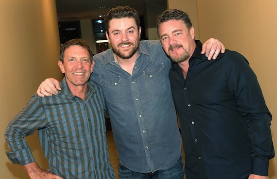 Pictured (L-R): Greg Oswald (co-head, William Morris Endeavor Nashville), Chris Young, Rob Beckham (co-head, William Morris Endeavor Nashville). Photo: Rick Diamond/Getty Images 