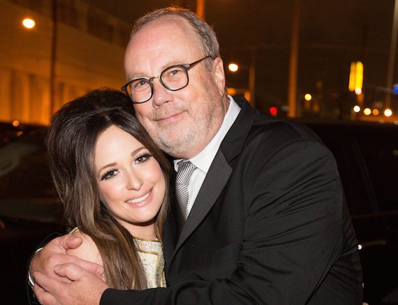 Pictured (L-R): CMA Song of the Year winner Kacey Musgraves and Universal Music Group Nashville Chairman and CEO Mike Dungan. Photo: Chris Hollo