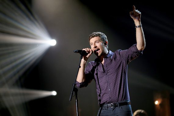 Brett Eldredge performs during the American Country Countdown awards.