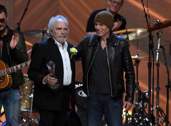 Merle Haggard is honored with the first CMT Artist of a Lifetime award.