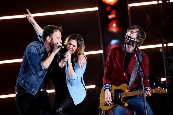 Lady Antebellum perform during the American Country Countdown Awards.