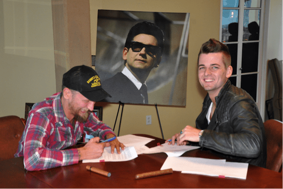 Pictured: Alex Orbison (President, Still Working Music) and Chase Bryant.