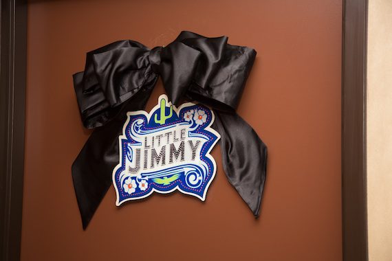 Little Jimmy Dickens' Opry dressing room door. Photo: Chris Hollo/Grand Ole Opry