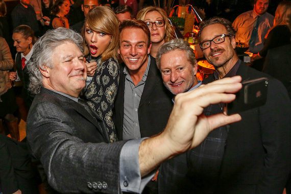 Pictured l to r:  Daniel Hill, Trustee, Nashville Chapter; GRAMMY Nominee Taylor Swift; Nashville Chapter Trustees Fletcher Foster, Chandra LaPlume, Terry Hemmings and Nashville Chapter President Jeff Balding. 