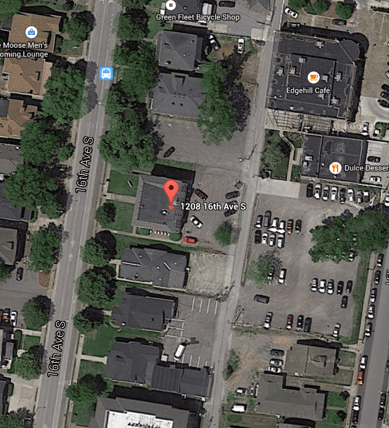 1208 16th Ave S, Nashville, TN. Map data @2015 Google, Nashville Davidson County.