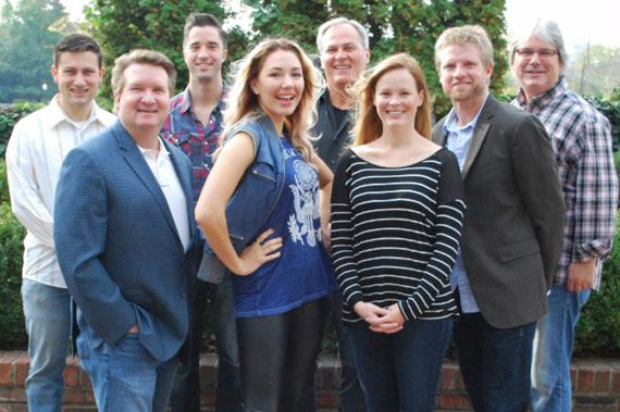 Pictured (L-R) Back: BMG's Daniel Lee (Senior Director, Creative) and Kevin Lane (Creative Director); Clay Myers (Big Stage Music); BMG's Chris Oglesby (VP, Creative); Front–Trey Turner (Big Stage Music); Alina Smith, BMG's Sara Knabe (Senior Director, Creative) and Kos Weaver (Executive Vice President).