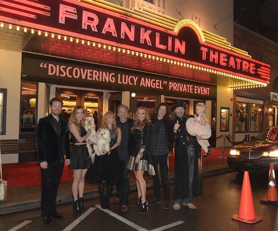 FRANKLIN, TN - JANUARY 12:  The Andertons,  Fletcher, Emily, Kate, Doug (G-MAN), Lindsay, Jake, Anthony Smith and McCartney Blaze Smith attend World Premiere debut party for AXS TV Docu-series "Discovering Lucy Angel" on January 12, 2015 at the Franklin Theater in Franklin, Tennessee.  (Photo by Rick Diamond/Getty Images for "Discovering Lucy Angel")