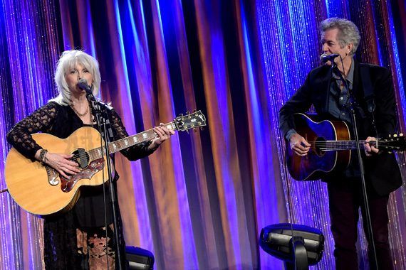 EmmyLou Harris and Rodney Crowell perform at the T.J. Martell Foundation's 7th Annual Nashville Honors Gala.