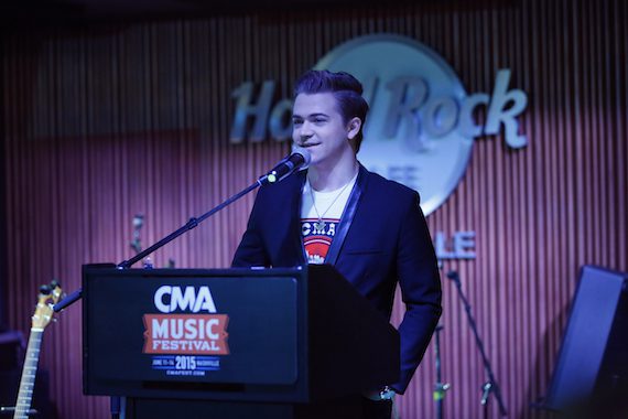 Hunter Hayes speaks during the CMA Music Festival press conference. Photo: Donn Jones