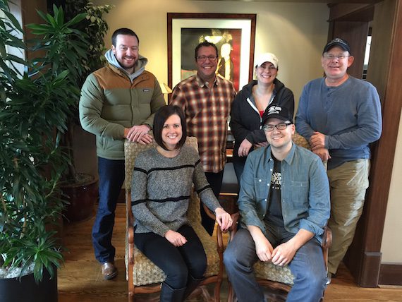 Pictured: Front row (L-R): Beth Laird, co-owner of Creative Nation Music; and Luke Laird. Back row (L-R): Travis Gordon, UMPG Creative Director; Kent Earls, Executive VP/GM of UMPG Nashville; Missy Wilson, UMPG Sr. Creative Director; and Ron Stuve, UMPG VP A&R. 