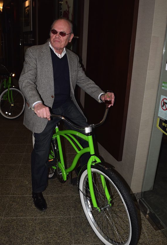 Pictured (L-R): Tin Pan South sponsor Peter Nesbitt of Matchless Transportation on a Regions cruiser bike