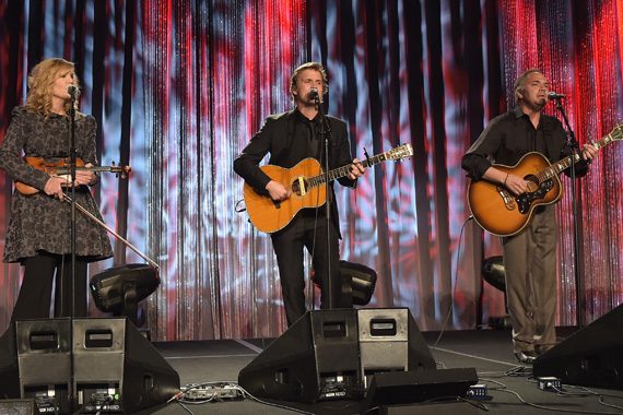 Alison Krauss, Levi Hummon, and Marcus Hummon perform at the T.J. Martell Foundation's 7th Annual Nashville Honors Gala
