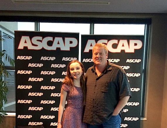 Pictured (L-R): Bailey James with ASCAP's Mike Sistad.
