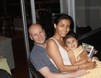 Pictured: Michael Deputato with wife and daughter