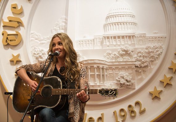 Sunny Sweeney performing at The Washington Times' Wounded Warriors luncheon. Photo: Khalid Naji-Allah