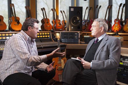 Vince Gill (L) with Dan Rather. Photo: Zito Zito