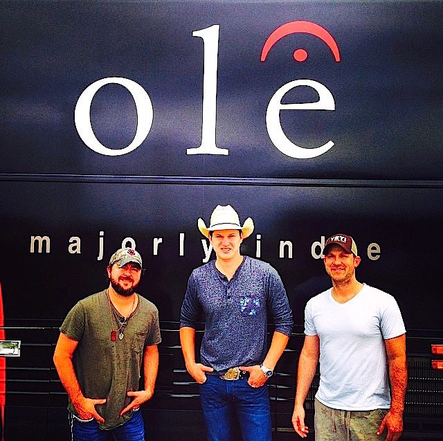 Pictured (L-R): Songwriter Bart Butler, artist Jon Pardi, and ole songwriter Jesse Rice. 