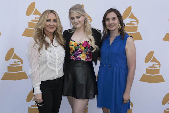 Pictured (L-R): Lee Ann Womack; Meghan Trainor; Alicia Warwick, executive director, Nashville Chapter of The Recording Academy. 
