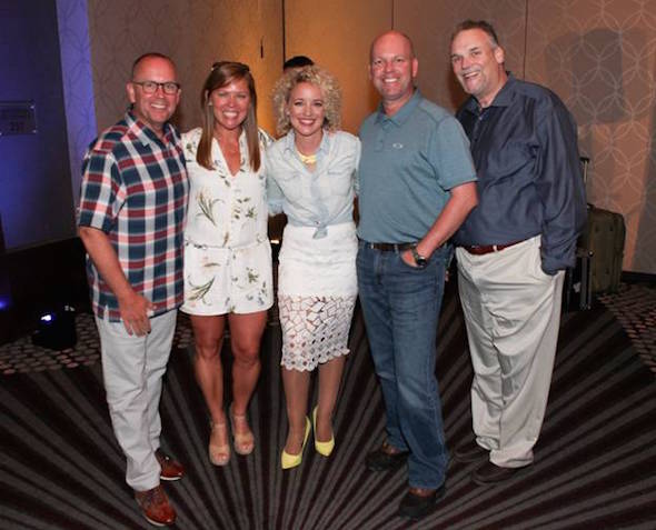 Pictured (L-R): Charlie Morgan (WLHK Indianapolis Market Manager), Lesly Simon (Arista Nashville, VP Radio Promotions), Cam, Clay Hunnicutt (EVP & GM National Programming Platforms iHeartMedia), Bill Mayne (Executive Director of CRB/CRS)