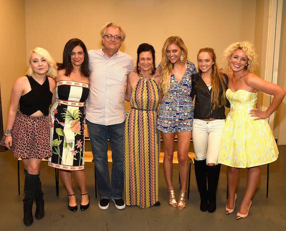 L-R:  RaeLynn, Angaleena Presley, Country Music Hall of Fame and Museum CEO Kyle Young, CMT Senior Vice President of Music Strategy Leslie Fram, Kelsea Ballerini, Danielle Bradbery, and Cam. Photo by Rick Diamond, Getty Images