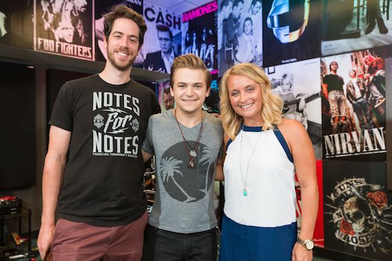Pictured (L-R): CEO/Founder Philip Gilley, Hunter Hayes, and CMA Community Outreach Manager Tiffany Kerns at the opening of the Notes for Notes studio at the Joseph B. Whitehead Boys and Girls Club in Atlanta Saturday, July 18.
