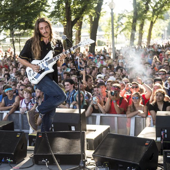 The Lonely Biscuits' Grady “Gravy” Wenrich on the BMI stage at Lollapalooza