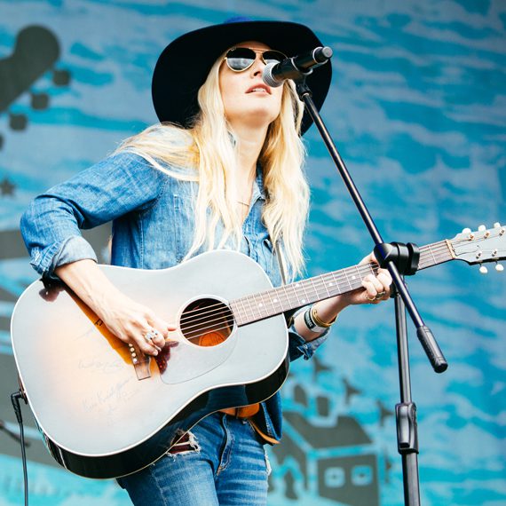 Holly Williams performs the first afternoon of Franklin, Tenn.'s Pilgrimage Music Festival. Photo: Terry Wyatt.