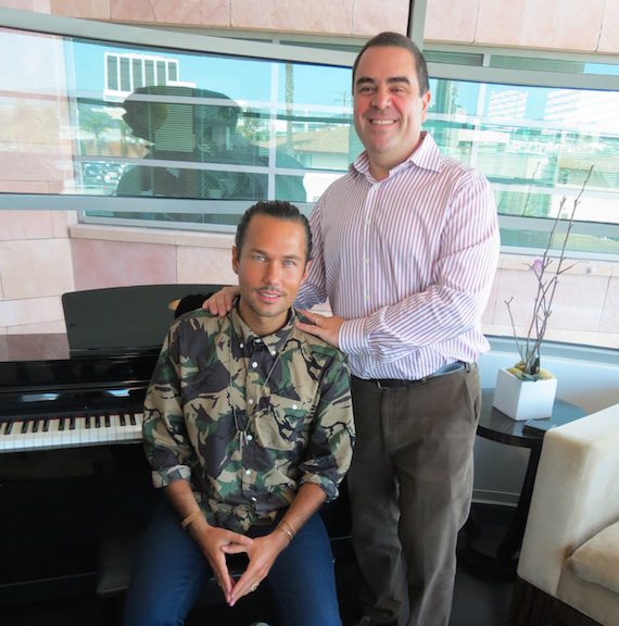 Pictured (L-R): Jonas Myrin and Evan Lamberg, President – North America, Universal Music Publishing Group. 