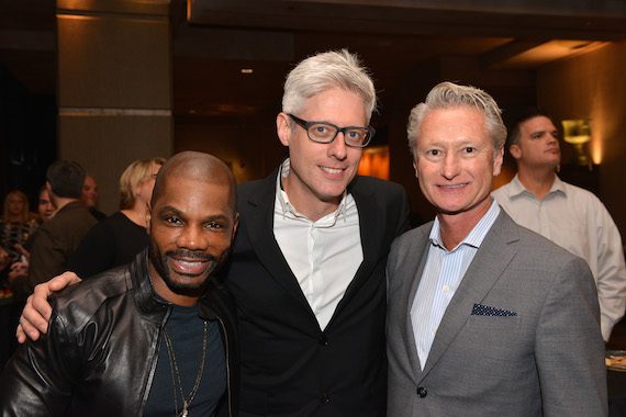 Pictured: (L-R): BMI songwriter Kirk Franklin, BMI songwriter and Songwriter of the Year – Artist award winner Matt Maher with Provident Label Group’s Terry Hemmings.