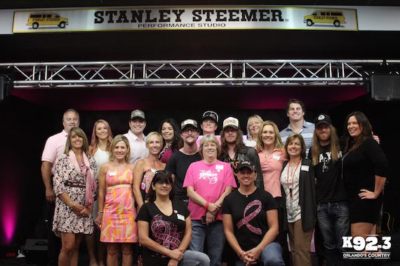 The Cadillac Three hang with breast cancer survivors and guests of the Survivor Celebration. Photo: BMLG