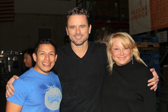 Pictured (L to R): Red Gold's Jorge Cardenas, Charles Esten and Sylvia Roberts . Photo by Bev Moser.