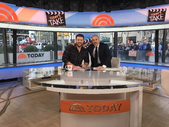 Chris Young with Matt Lauer on NBC's Today Show. Photo: RCA Nashville