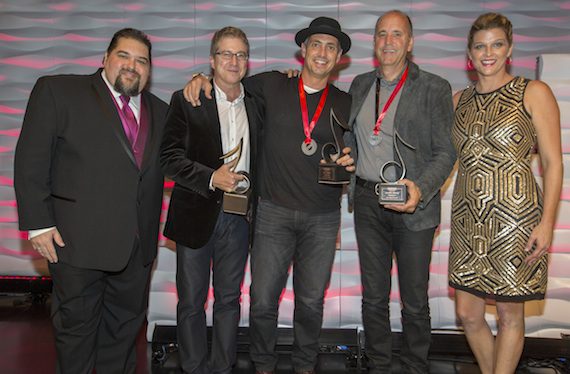 “Homegrown” wins SESAC Nashville Music Awards Song of the Year. Pictured (L-R): SESAC’s Tim Fink, Southern Ground’s Richard Blackstone, Wyatt Durrette, Southern Ground’s Rob Parker & SESAC’s Shannan Hatch.