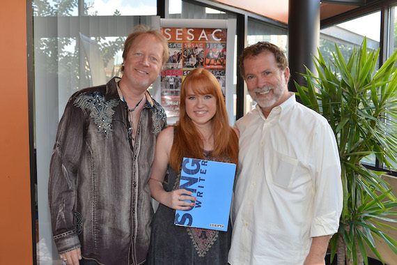 Pictured (L-R):  Ron Wallace, Skylar Wallace and SESAC’s Dennis Lord. Photo: Peyton Hoge