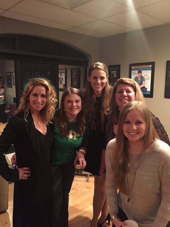 (L-R): Trick Pony's Heidi Newfield; Jill Curry, Client Manager; Dorothy Leonhardt, Client Manager, Junior Partner; Becky Harris, Principal; Amy Handegard, Client Manager.