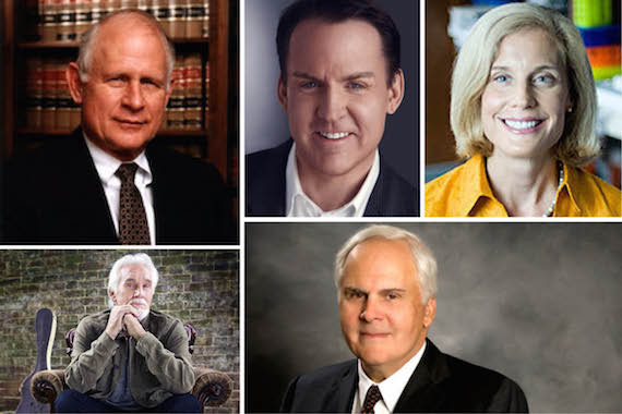 Pictured (clockwise from top left): Aubrey Harwell, Brian Philips, Dr. Jennifer Pietenpol, Frederick W. Smith, Kenny Rogers.