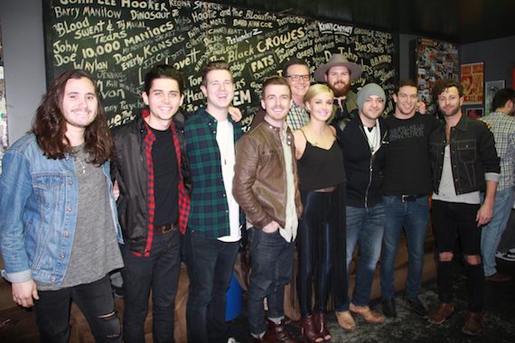 Pictured: (L-R): LANco’s Tripp Howell and Chandler Baldwin, BMI’s Josh Tomlinson, LANco’s Brandon Lancaster, BMI’s Perry Howard, BMI songwriter Maggie Rose, LANco’s Jared Hampton, BMI songwriter Sam Grow, YEP’s Andrew Cohen and LANco’s Eric Steedly. 