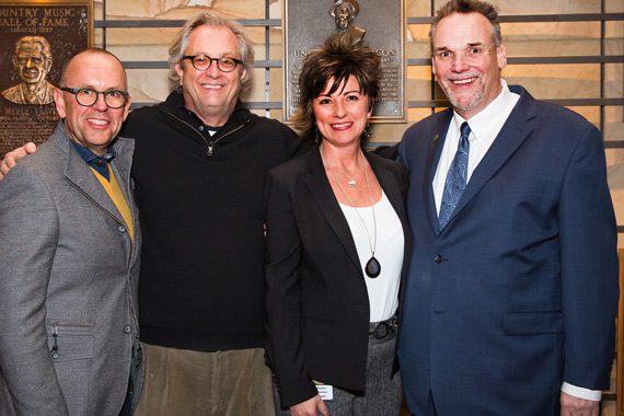Pictured (L-R): CRS Board President Charlie Morgan, Country Music Hall of Fame and Museum CEO Kyle Young, Country Music Hall of Fame and Museum Senior Vice President of Marketing and Sales Sharon Brawner, and CRS Executive Director Bill Mayne. Photo: Kelli Dirks, CK Photo