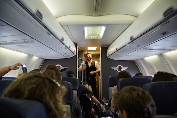 RCA Records’ Chris Young gives surprise Live at 35® inflight performance on Southwest Airlines’ inaugural flight of Tennessee One.