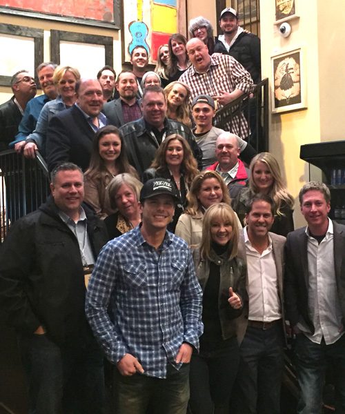 Granger Smith (front with hat) with Wheelhouse Records and CRS attendees.