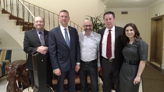 Pictured (L-R): NSAI Legislative Co-Chair Roger Brown, Songwriter Equity Act sponsor Cong. Doug Collins (GA), songwriter Jeff Cohen, NSAI'S Bart Herbison and Jennifer Turnbow.