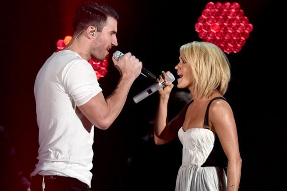 Sam Hunt and Carrie Underwood perform. Photo: Kevin Winter/WireImage.com